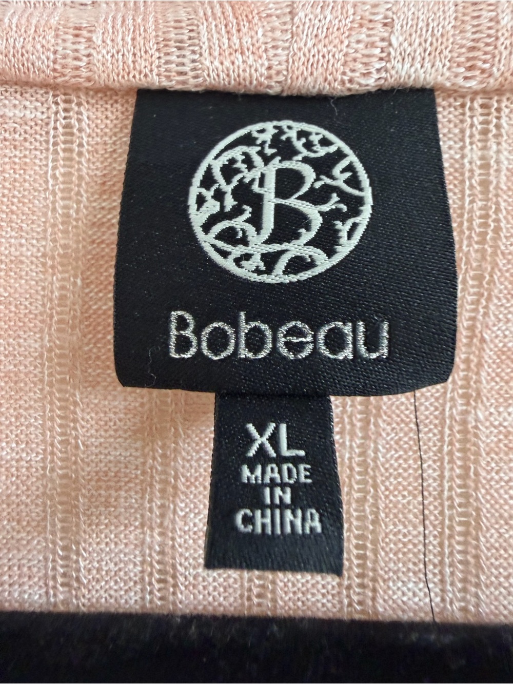 Bobeau Blush Pink Asymmetrical Draped Button Cardigan NWOT Size XL - Picture 3 of 4